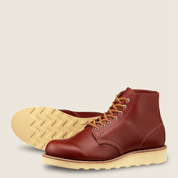 Red Wing Heritage Bot Bayan - 6-Inch Round Toe - Short Atanado Deri - Bordo - 63VMBFPRX